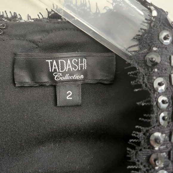 *SOLD* Tadashi Shoji lace dress black sz 2 - Picture 6 of 9